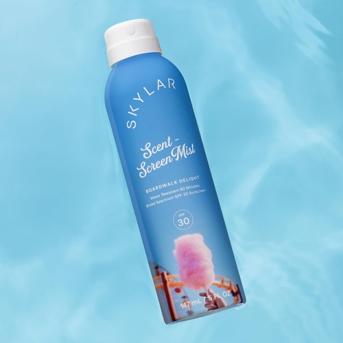 Skylar Sunscreen Mist, Broad Spectrum SPF 30, Water Resistant 80 Min, Vegan, Cruelty-free, Hypoallergenic, Safe for Sensitive Skin- Boardwalk Delight, 5oz