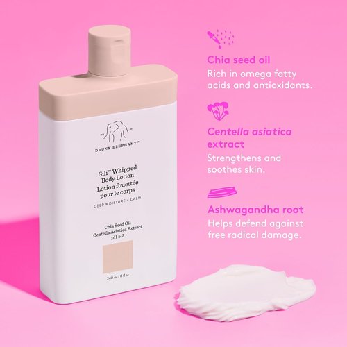Drunk Elephant Sili Whipped Body Lotion - Rich Daily Moisturizer - 240 ml | Clean, Cruelty-Free Formula