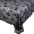 OurWarm Halloween Tablecloth Black 60 x 84 Inch Spooky Lace Decor