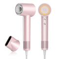 Hair Dryer, zhiyangfei Negative Ion Blow Dryer, 110, 000 RPM Brushless Motor, 3 Heat Settings, 360° Rotating Magnetic Nozzle, High-Speed Low Noise Hair Dryer for Home and Trave (Pink)
