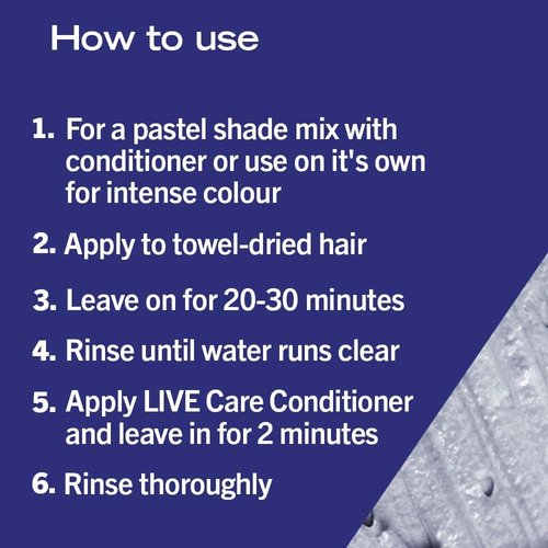 Schwarzkopf LIVE Ultra Brights Steel Silver Hair Dye - Vibrant Semi-Permanent Color | Lasts Up to 15 Washes