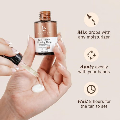 Skiennix Self Tanning Drops for Face - Ultra Dark, Organic & Natural Formula for a Sunless Glow