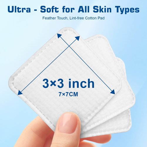Organic Cotton Face Pads – 120 Count, Lint-Free Makeup Remover Pads – Textured & Ultra-Soft Sides for Gentle Cleansing – Thick Cotton Rounds for Sensitive Skin