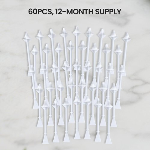 AUZEAL Nose Hair Wax Sticks, 60 Pcs Nose Wax Applicator Sticks with Disposable Spatulas, Nose Hair Removal & Nostril Cleaning, Nose Ear Hair Removal Wax for Men Women, Painless