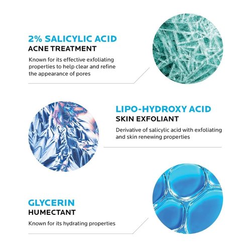 La Roche-Posay Effaclar Gel Cleanser - 2% Salicylic Acid & LHA Foaming Acne Wash | Oil-Free, Prevents Breakouts