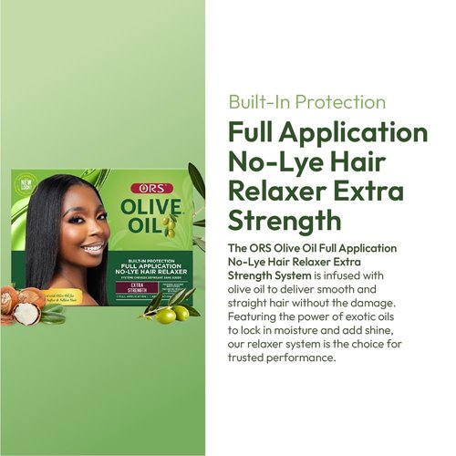 ORS Olive Oil Built-In Protection Full Application No-Lye Hair Relaxer Extra Strength (Pack of 4)