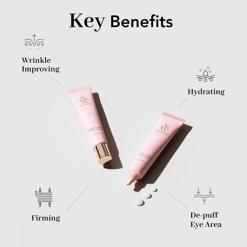 NOWATER Collagen Eye Cream - Reduce Wrinkles, Puffiness & Dark Circles | Hydrolyzed Collagen, 0.88 fl. oz.