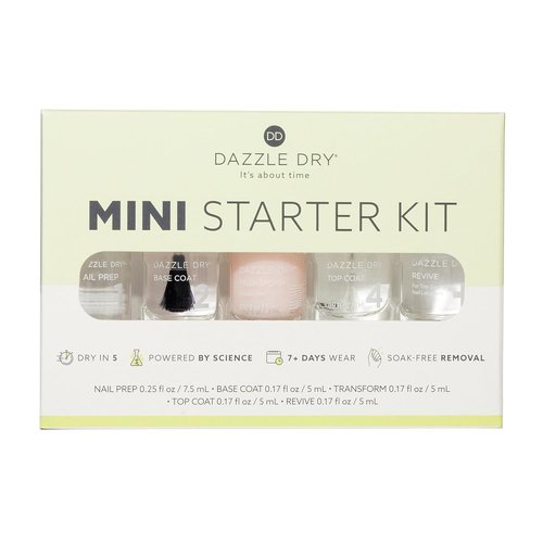 Dazzle Dry Complete Starter Mini Kit - Nail Prep, Base Coat, Top Coat & Ridge Filler | Transform Your Nails
