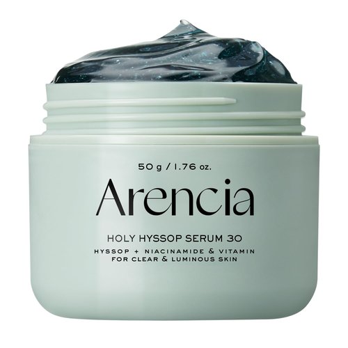 Arencia Glow Hyssop Overnight Face Mask Serum - Hydrating Anti-Aging Formula for Youthful Korean Glass Skin | Vitamins A, C, E, Niacinamide & Peptides