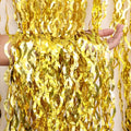 Gold Foil Fringe Curtain - 2 Pack 3.2x6.5ft Wavy Party Backdrop Decorations