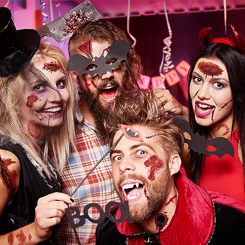 Halloween Fake Scar & Wound Tattoo Set - 30 Sheets Realistic Zombie Makeup