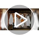 Halloween Ghost Window Clings - Extra Large 35.4 x 13.8 Inch Decals - Pack of 4 - Ghost, Witch Hat & Pumpkin Design - Reusable PVC for Home & Party Decor - Variation: Halloween