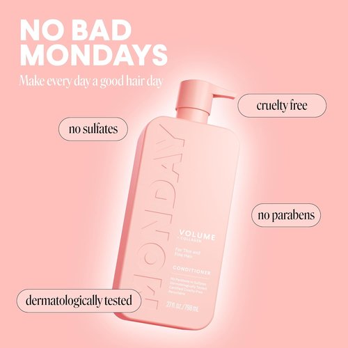MONDAY Haircare VOLUME Conditioner - Hydrolyzed Collagen & Coconut Oil for Fine Hair | 798 mL