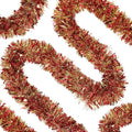 Red and Gold Christmas Tinsel Garland 49.2Ft for Holiday Decorations