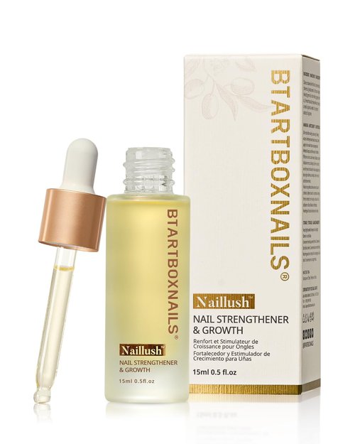 BTARTBOXNAILS Naillush Nail Strengthener & Growth - Repair Damaged Nails, Strengthen Weak & Thin Nails, Extra Strong Nail Growth Treatment, Long Lasting Nail Hardener, 15ml