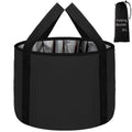 JSVSLTD Foot Bath Basin 20L Collapsible Bucket, Portable Foot Soak Tub Feet Soaking Bucket for Outdoor Travel, Camping, Fishing(Black)