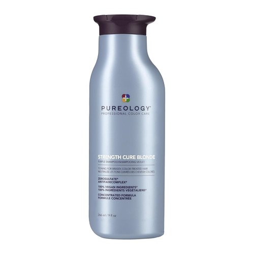 Pureology Strength Cure Blonde Purple Shampoo - Tones & Fortifies Blonde Hair, Sulfate-Free & Vegan