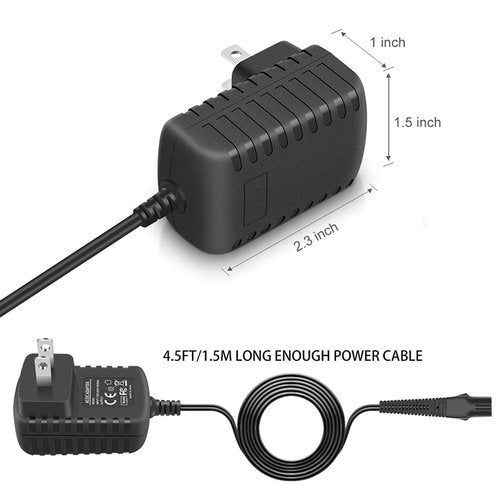 Replacement Charger for Braun Shavers Series 9 7 3 5 1 Charger, 12V 400mA Power Cord for Braun S3 S6 S7 S8 S5 S9 S1 Electric Razor 3040s 340s 9385cc 370 9290cc 9095cc Wall Charger