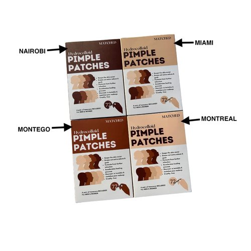 MATCHED Hydrocolloid Pimple Patches-Invisible Acne Patches for Face, 3 Sizes, 72-Count (1 Pack),Zit patches that match Skin tone for Daytime Use, for proactive acne treatment (NRB)