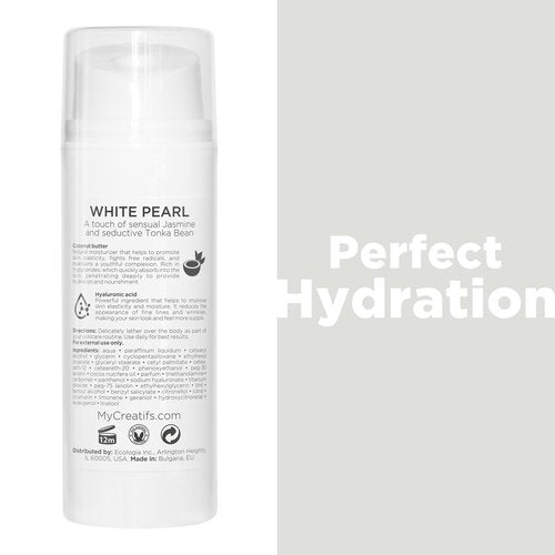 Regine Switzerland White Pearl Moisturizing Body Lotion - Coconut Butter & Hyaluronic Acid, 3.4 fl. oz.