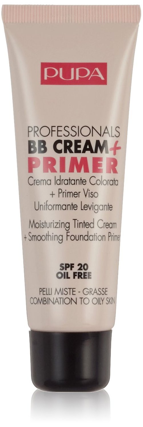 PUPA Professionals BB Cream + Primer For Combination to Oil Skin. SPF20. Oil Free (002 Sand)