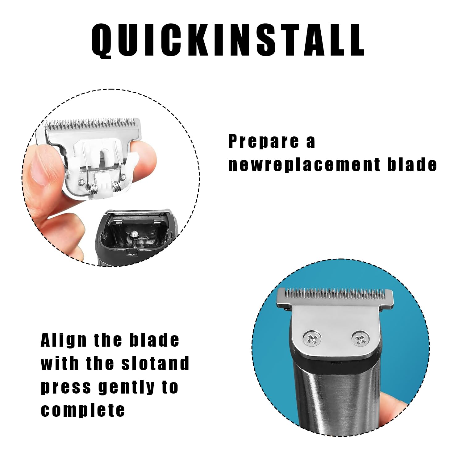 Wahl Replacement Detachable T Blade - Compatible with Wahl Trimmer Models 9864, 9686, 9818A, 9854L