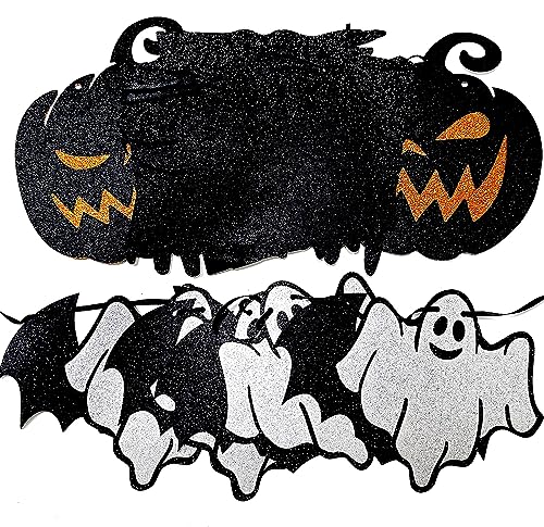 Halloween Banner Hanging Paper Garland Bloody Pumpkin Decorations - Festive Wall Backdrop - Variation of THIS listing