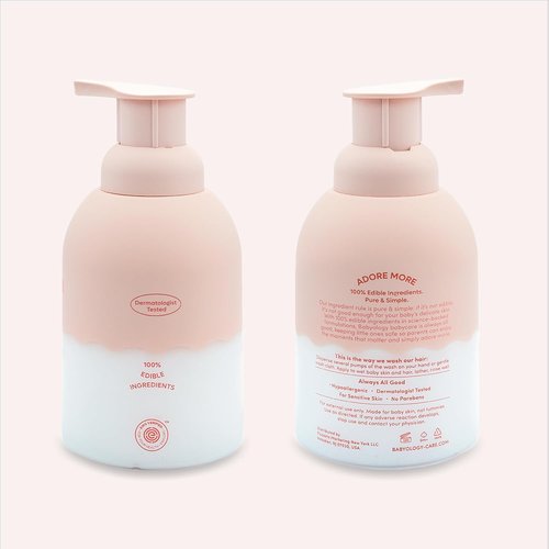 Babyology All Natural Baby Wash & Shampoo - Organic Lavender Oil - Tear-Free & Non-Toxic - 100% Edible Ingredients
