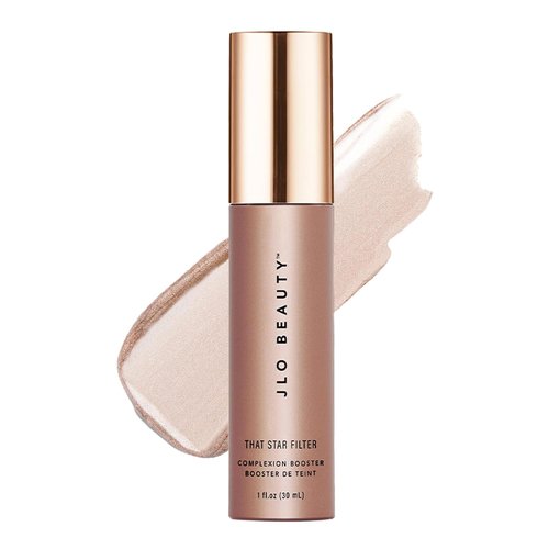 JLO BEAUTY Complexion Booster Highlighter & Bronzer - Lightweight Skin Tint with Vitamin E, Pink Champagne, 1 Fl Oz