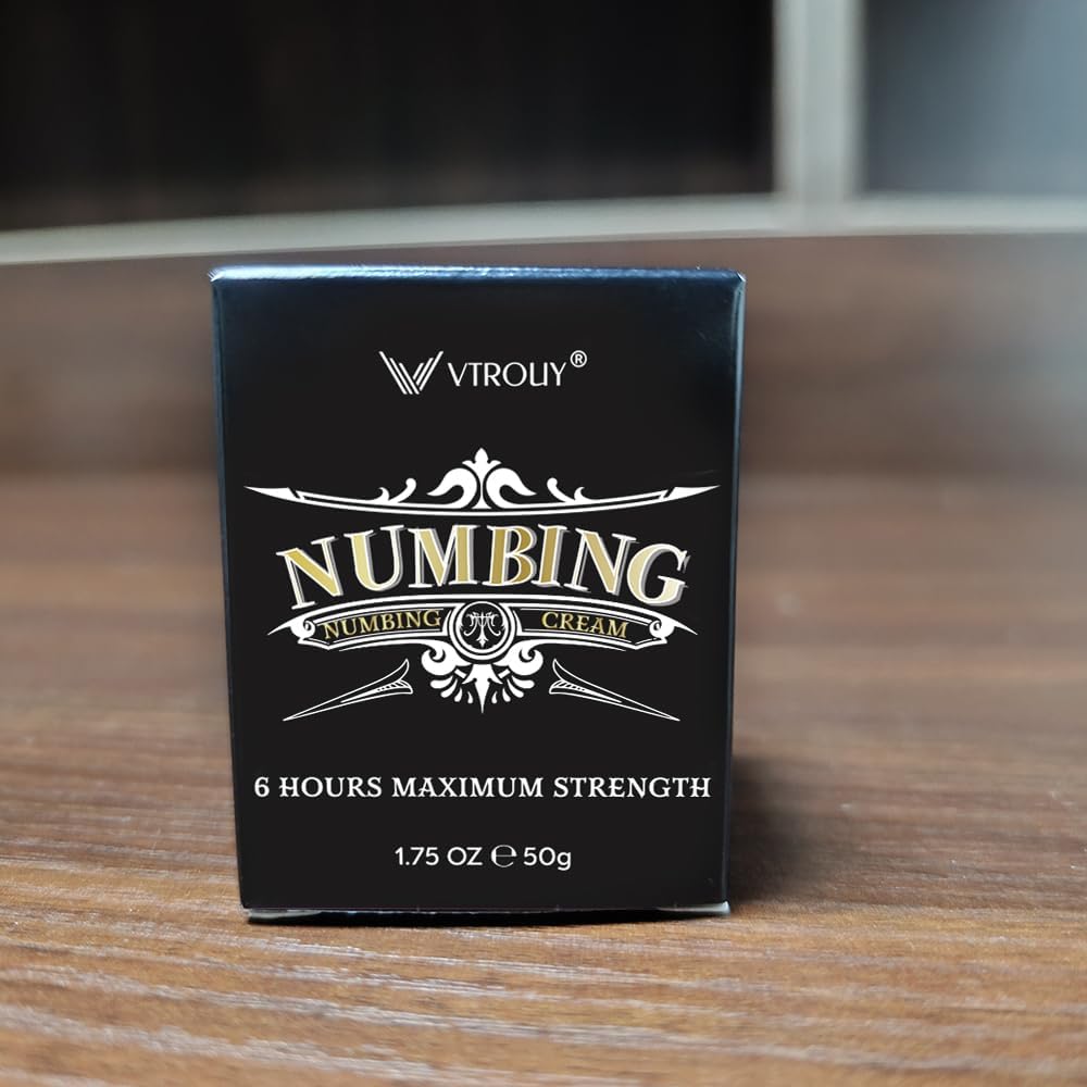 VTROUY Numbing Cream for skin: Long Lasting with Arnica and Emu Oil 1.57 fl.oz