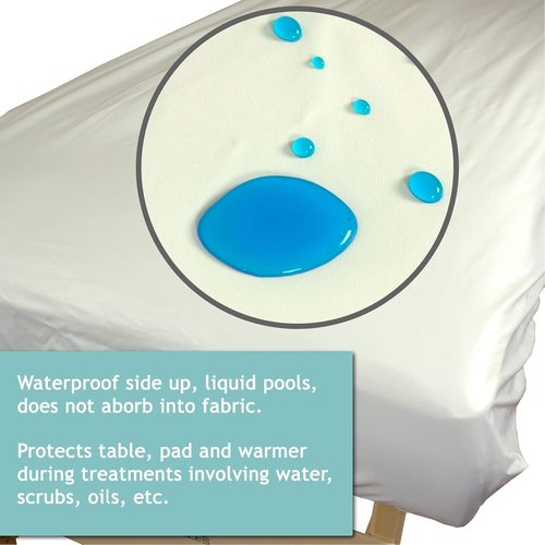 Body Linen Massage Table Cover - Waterproof, Wipe-Clean Barrier | Machine Washable Protection