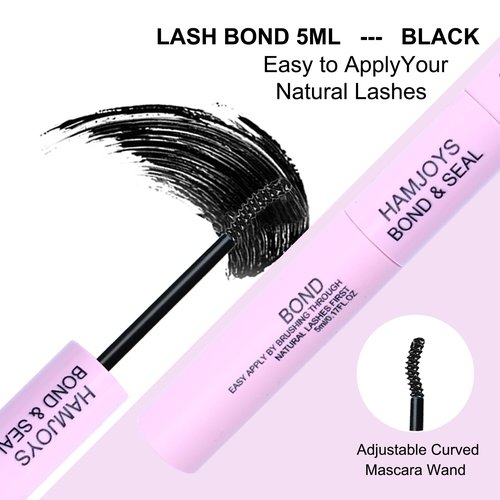 Lash Bond and Seal Cluster Lash Glue For Lash Clusters Strong Gentle Comfortable Bond and Seal WaterProof Mascara Wand Individual 2 in 1 Cluster Eyelash Glue for DIY Lash Extensions 5ml+5ml