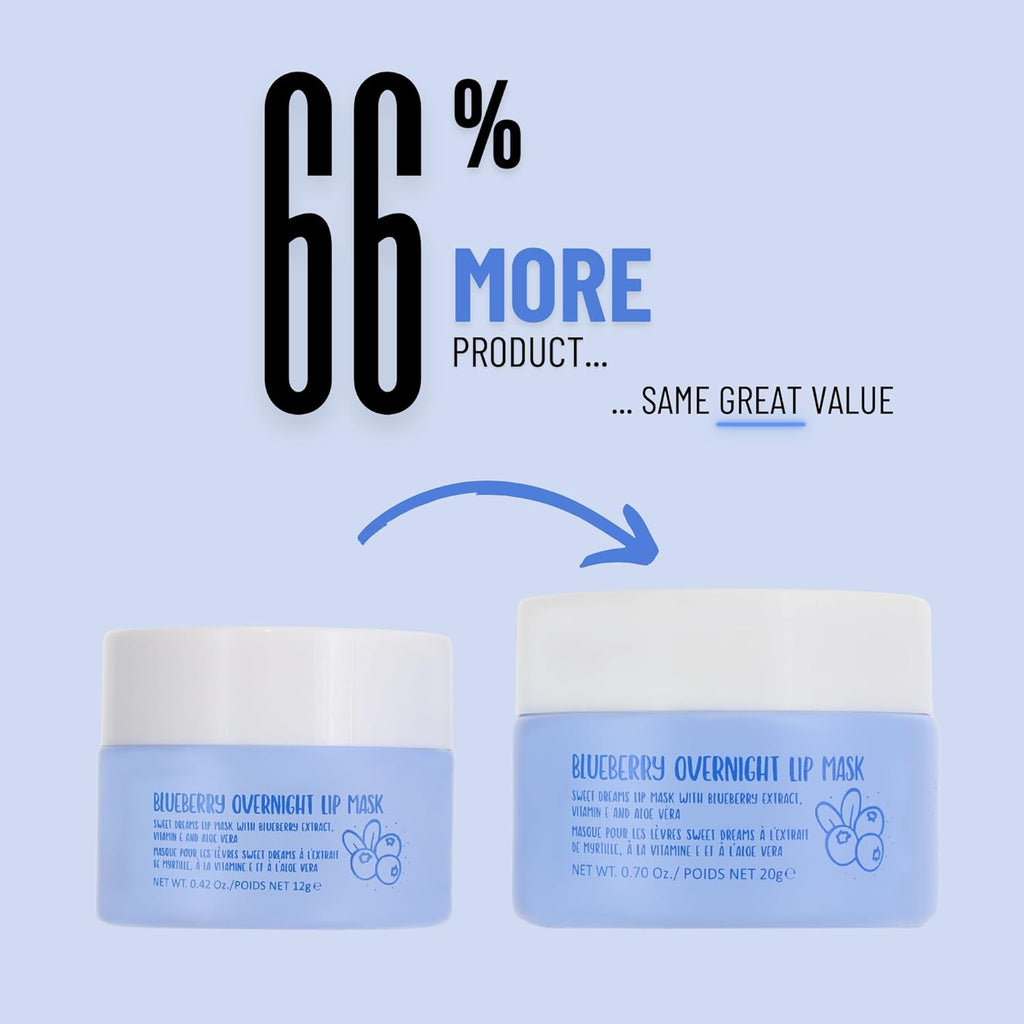 W7 Sweet Dreams Blueberry Lip Mask - Hydrating Formula with Vitamin E & Aloe Vera - 0.67 Fl Oz