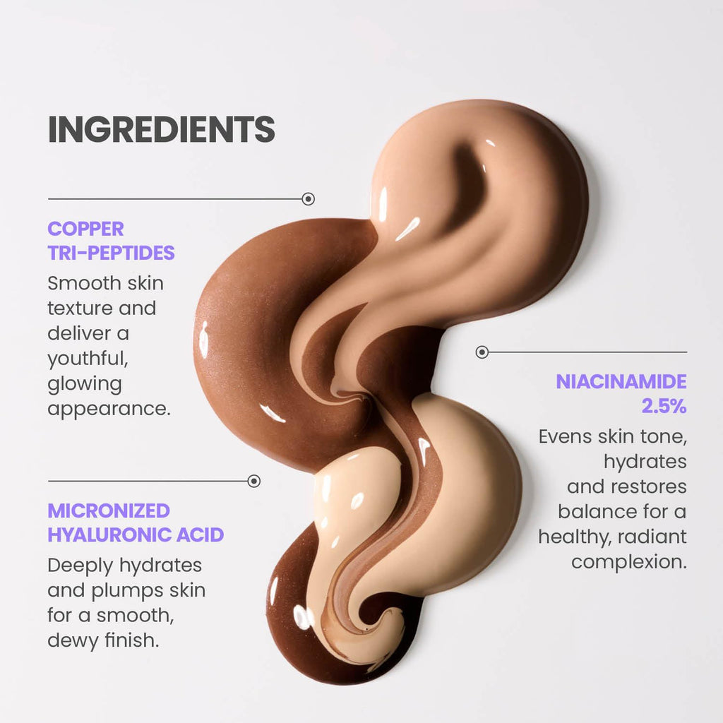 Wonderskin Hyper Bond All-Day Stay Serum Foundation - Waterproof & Transfer-Proof | 24HR Longwear with Niacinamide & Hyaluronic Acid - Lightweight Natural Finish (Afterglow)