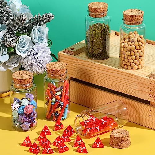 50 Pack 130ml Plastic Potion Bottles with Cork Lids for DIY Crafts