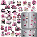 Halloween Diamond Art Magnet Kit - Pink Spooky Decor, 30 Pieces (Variation: Halloween)