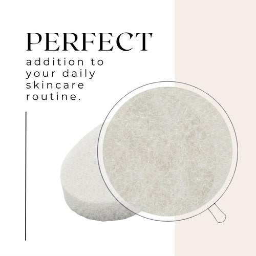 10 Pack - VerdeVida Facial Sponge/Face Scrubber, Buff Puf Style Pads, Deep Cleansing & Exfoliating, White