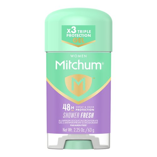 Mitchum Women’s Triple Odor Protection Antiperspirant & Deodorant Gel, Shower Fresh, 48HR Protection, 2.25 oz