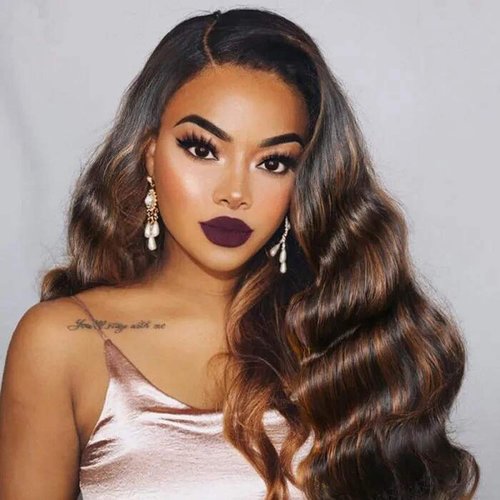 UNice Ombre Brown Highlight Body Wave Human Hair Weave 1 bundle 10 inch, Brazilian Remy Hair Dark Root Blonde Human Hair Weaves Extension Piano Color TFB30