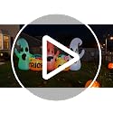 8 Ft Halloween Inflatable Ghosts with Pumpkin Candy Bags Yard Decor