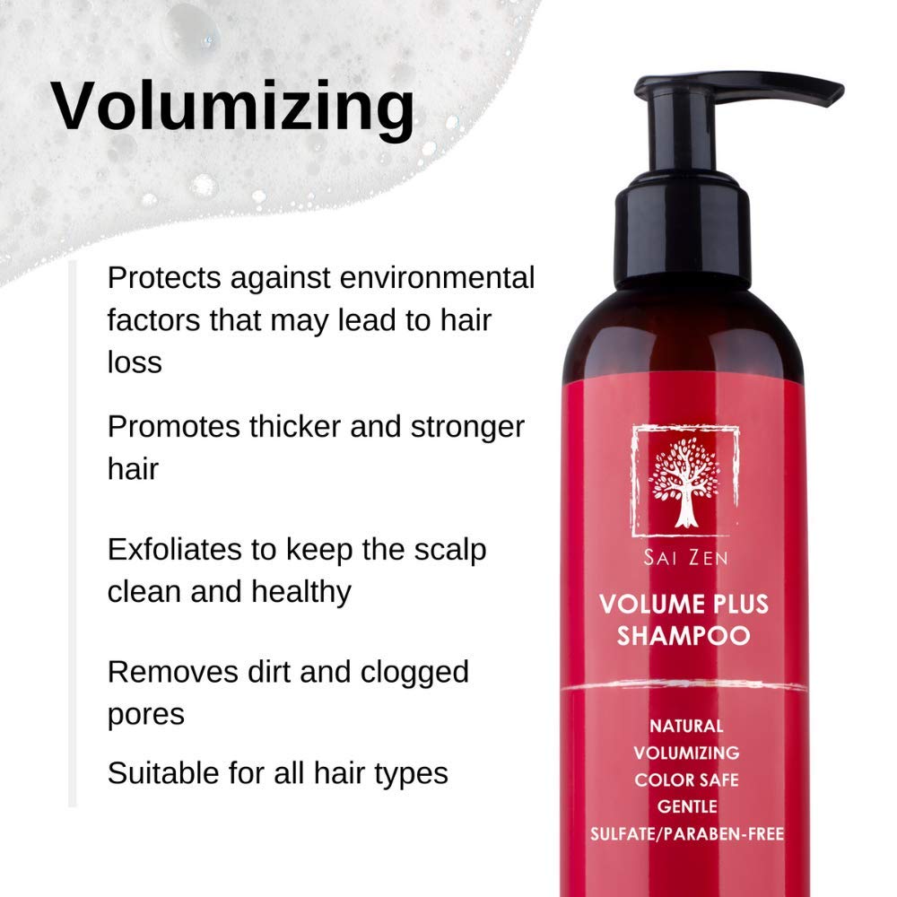 Volume Plus Shampoo - Anti-Thinning & Volumizing Formula | Sulfate & Paraben Free | 8 oz for All Hair Types