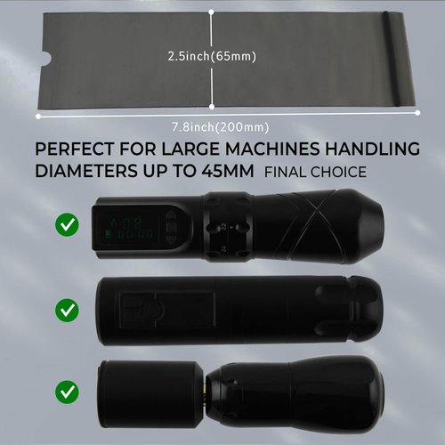 Sealable Tattoo Pen Covers Large, Gun Covers 2.5''x 7.8'', 200pcs Tattoo Machine Covers, Tattoo Machine Wrap for Tattoo Artists - Pro Supplies Accessories Black(2.5inchX7.8inch)