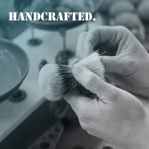 JEQUIL&CORENVEO Fine Silvertip Badger Bristle Shaving Brush, With Heavy Weight Resin Base (Curved Top)
