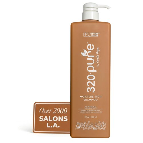 Rev320 320Pure Moisture Rich Shampoo - Nourishing & Repairing Formula with Keratin-Omega & Argan Oil | 32oz