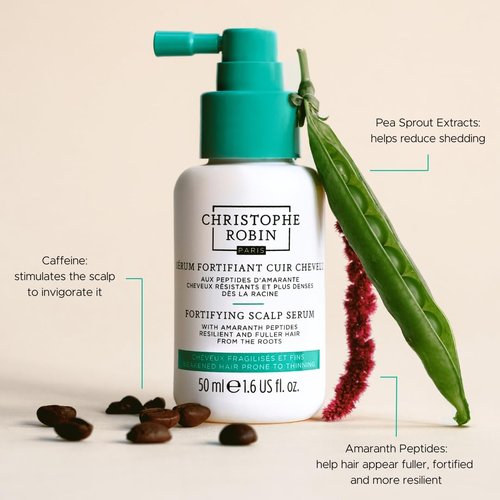 Christophe Robin Fortifying Scalp Serum - Boost Hair Density with Amaranth Peptides, 1.6 fl. oz