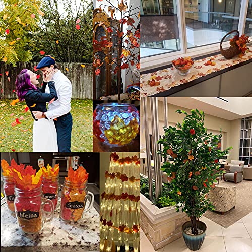 Artificial Maple Leaves Fall Decorations for Weddings Thanksgiving Autumn Party 200PCS
