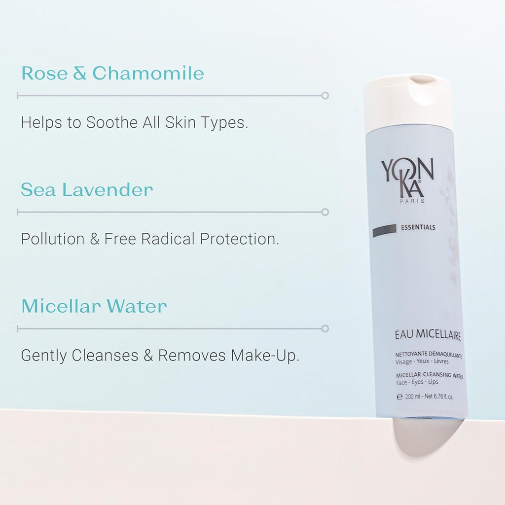 Yon-Ka Micellar Water - Gentle Makeup Remover & Face Wash for Hydration | Paraben-Free