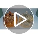 Mercury Glass Pumpkin Light with Timer - Silver Fairy Lights Halloween Fall Decor