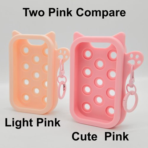 Frezonika Hand Sanitizer Case with 30 Charms for Touchland, Compatible with Power Mist 1 FL Oz/30ML, Croc-Style Touchland Holder (Cute Pink Food Charms)
