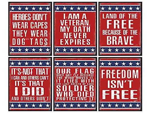 Patriotic USA Wall Art - American Flag Poster for Home & Office Decor